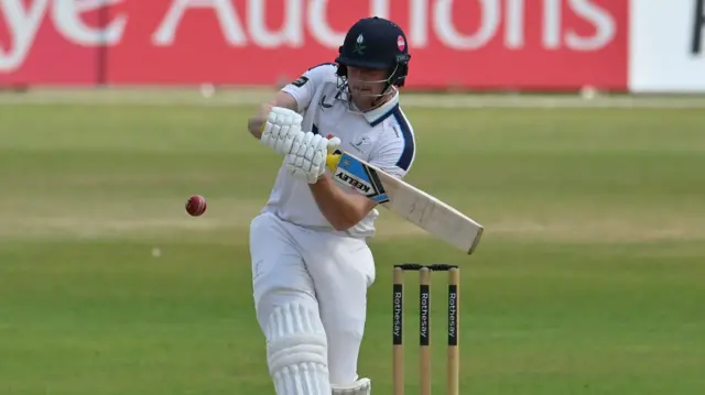 Finlay Bean batting for Yorkshire