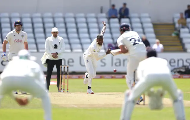 Sussex's Jofra Archer in action