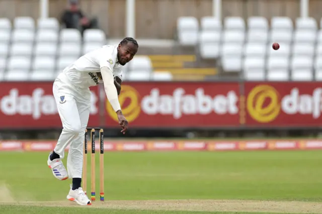 Sussex's Jofra Archer in action