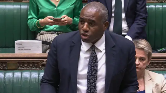 Lammy speaks in the House of Commons