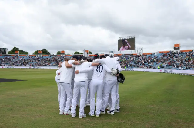 England in a huddle