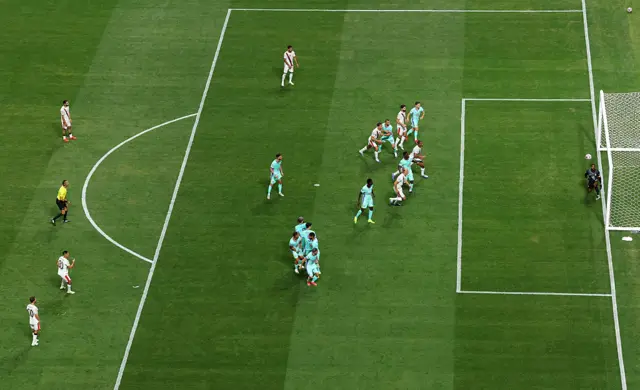 Claudio Echeverri scores a free-kick