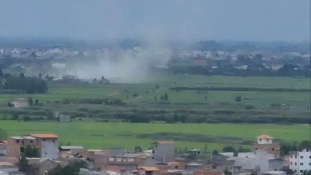 Another image gave a different angle of the explosion in Babolsar