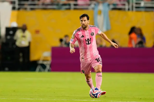 Lionel Messi on the ball for Inter Miami