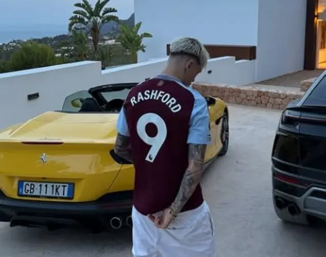 Garnacho in Villa shirt