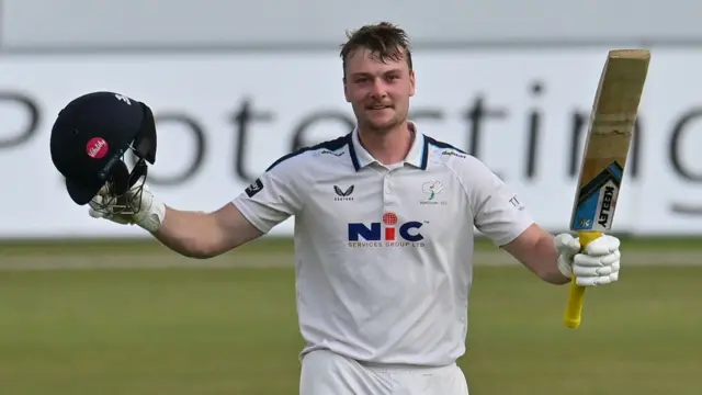Finlay Bean celebrates