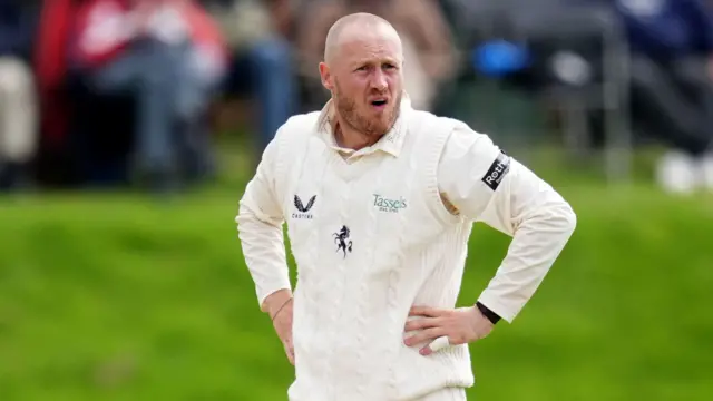A dejected looking Matt Parkinson