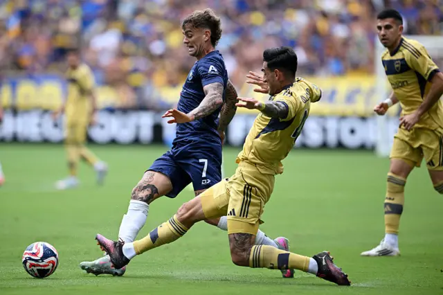 Auckland City in action against Boca Juniors