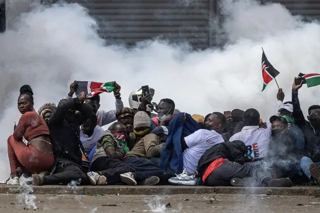 Protesters hiding from police