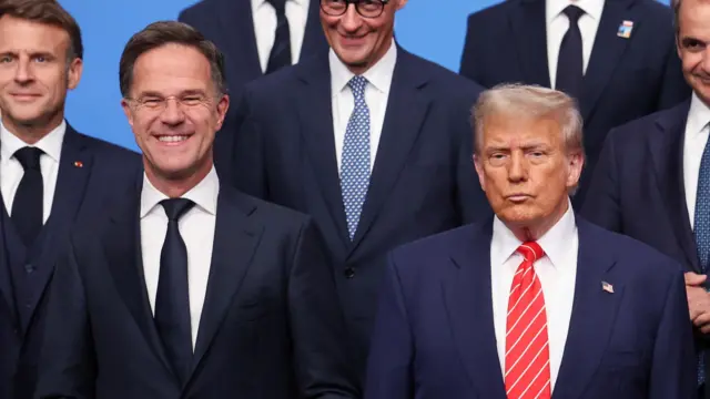 Mark Rutte and Donald Trump side by side at the Nato summit.