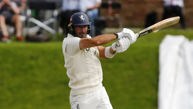 Grant Stewart batting for Kent at Lancashire