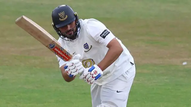 Danial Ibrahim batting for Sussex at Durham