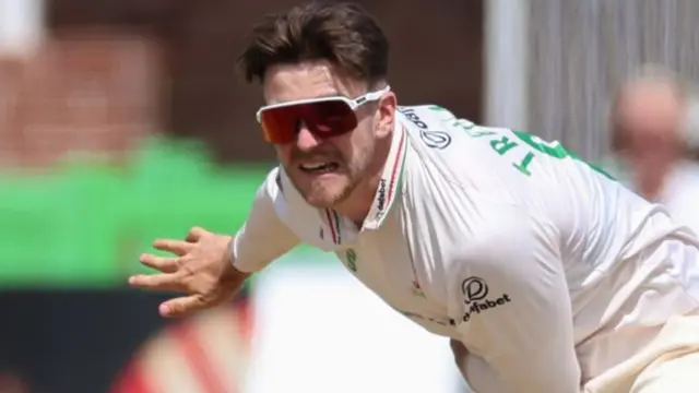 Liam Trevaskis bowling