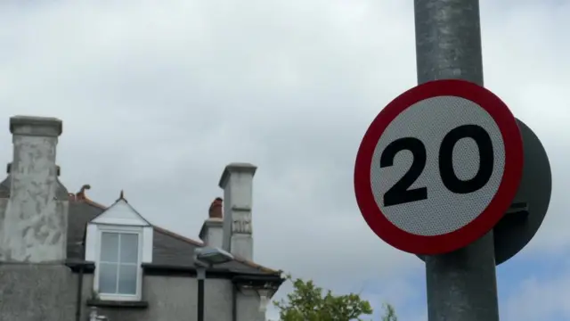 A 20mph speed limit sign
