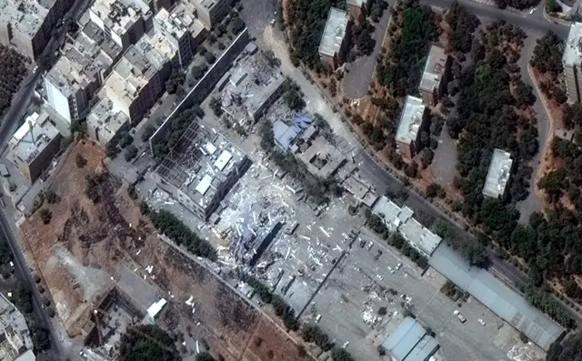 Damage at a university in Tehran