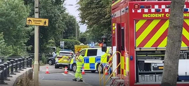 Scene of Eastleigh bus crash