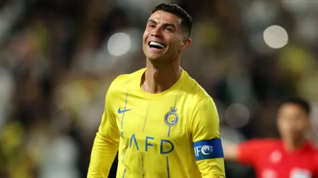Cristiano Ronaldo of Al Nassr celebrates scoring