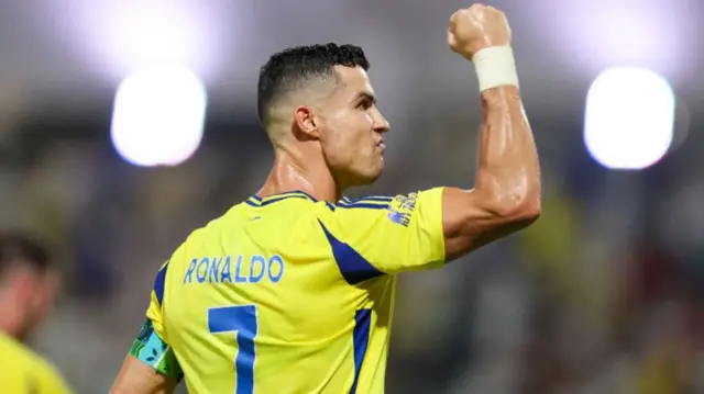 Cristiano Ronaldo of Al Nassr celebrates after scoring