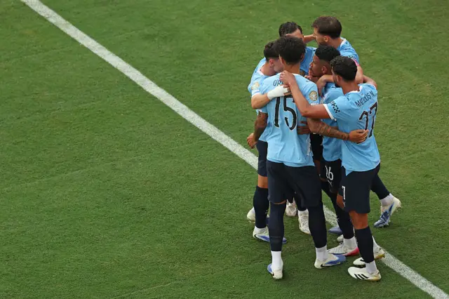 Man City players celebrate