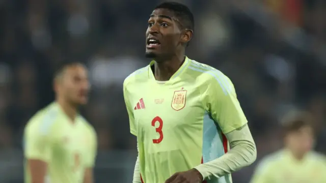 Cristhian Mosquera of Spain reacts during the U21 international friendly