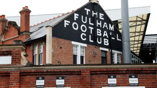 General view outside the stadium prior to the pre-season friendly match between Fulham and TSG 1899 Hoffenheim at Craven Cottage