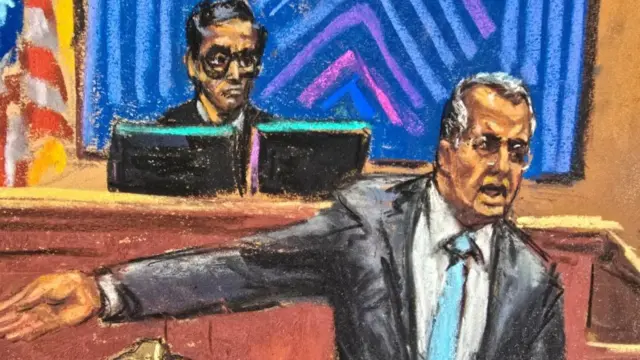 Combs' defence attorney Marc Agnifilo in Manhattan's courtroom