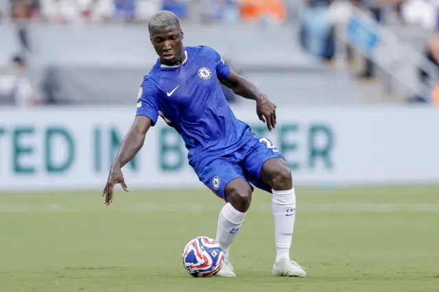 Moises Caicedo in action for Chelsea