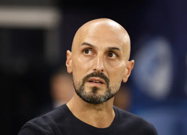 Di Salvo looks concerned on the sideline