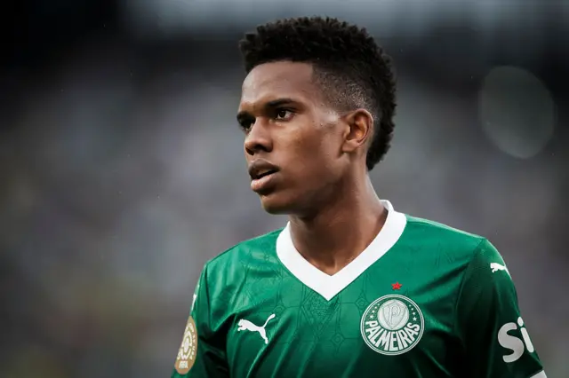 Estevao Willian looking on