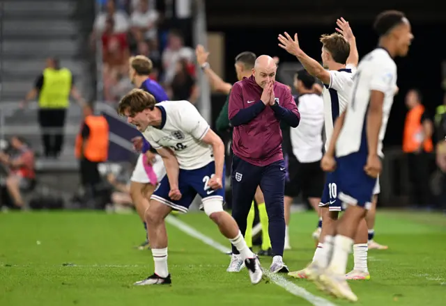 England players react to the full time whsistle
