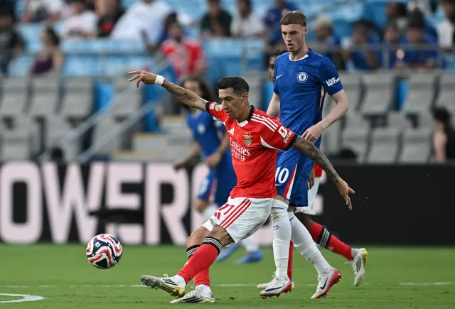 Angel Di Maria scores from the spot