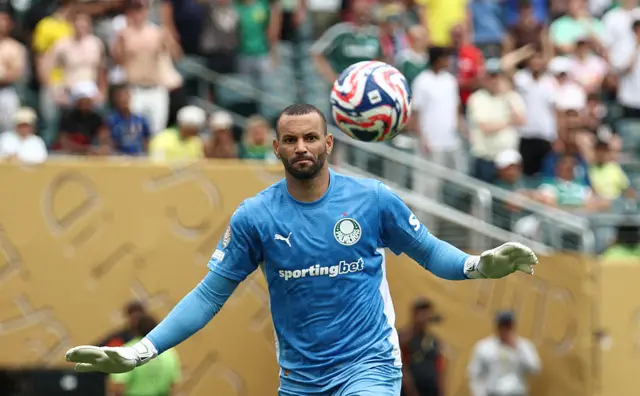 Weverton leaves the ball to roll out of play