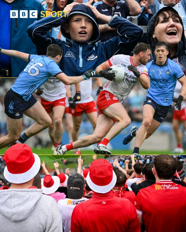 Fans watch Tyrone v Dublin at Croke Park