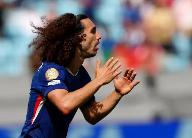 Marc Cucurella reacts