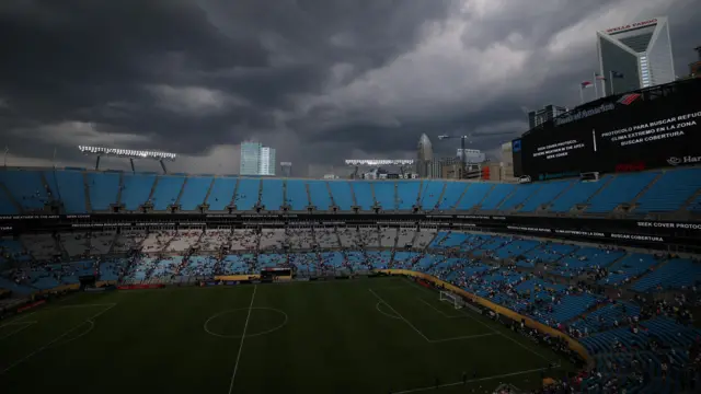 A general view of the Bank of America Stadium