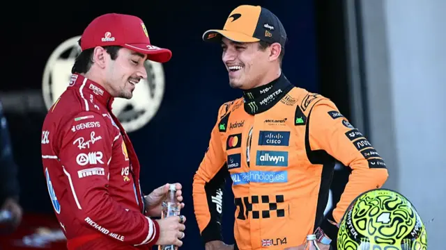 Charles Leclerc and Lando Norris