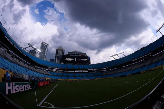 A general view of the Bank of America stadium