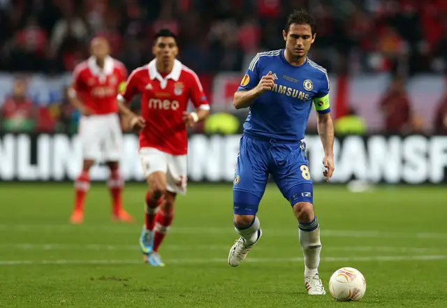 Frank Lampard in action against Benfica