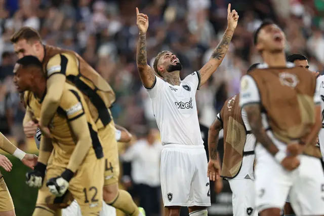 Botafog celebrate beating PSG