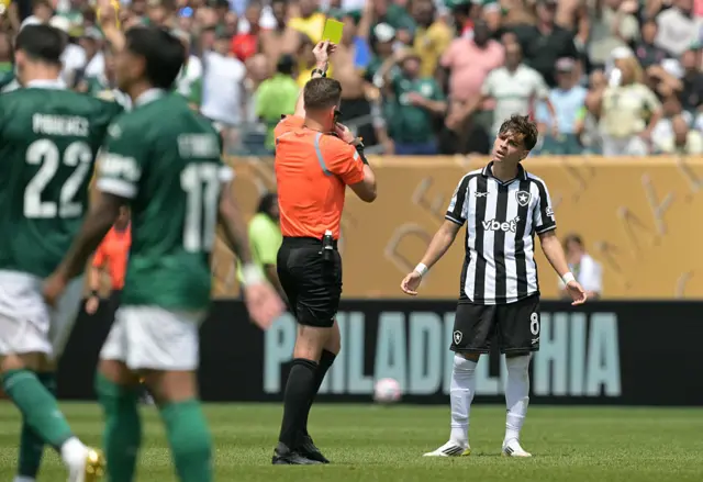 Montoro is booked for a foul