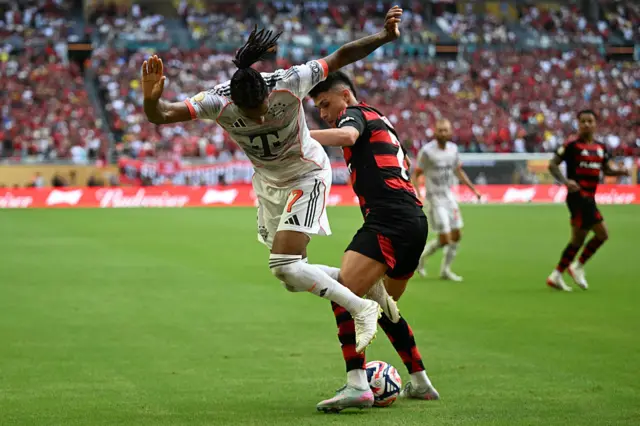 Michael Olise in action against Flamengo