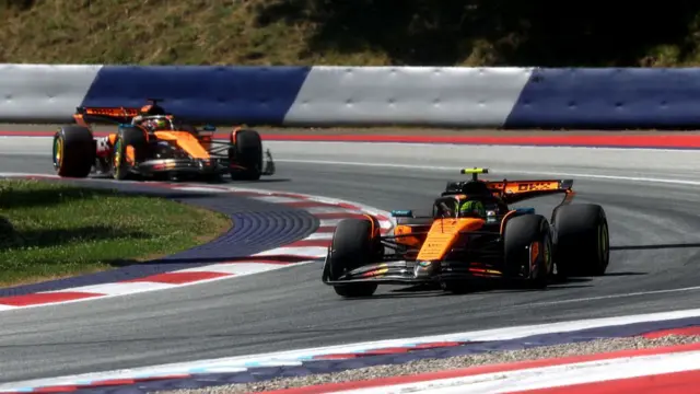 Lando Norris leads the Austrian Grand Prix