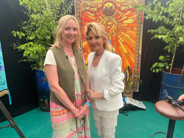 The BBC's Katie Razzall and Lulu