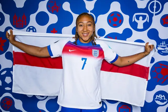 Lauren James of England poses for a portrait during the Official UEFA Women's EURO 2025 Portrait Session on June 24, 2025 in London, England.