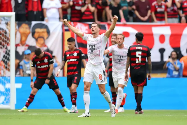 Leon Goretzka celebrates after scoring