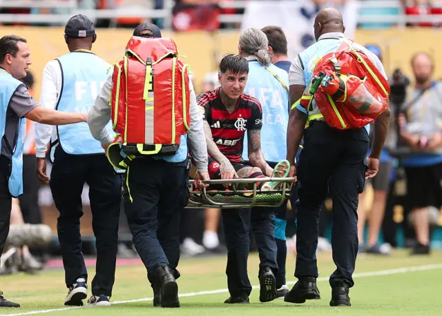 Erick Pulgar is stretchered off the field