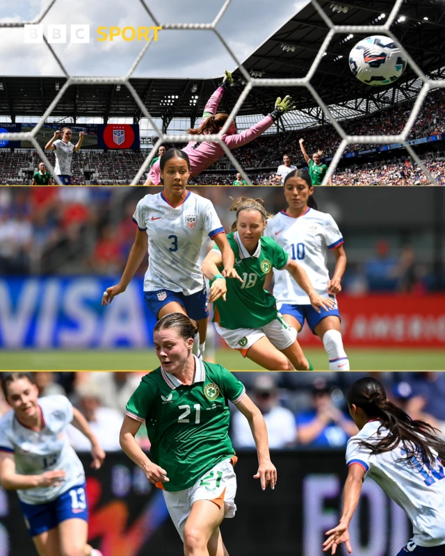 Match action USA v Republic of Ireland