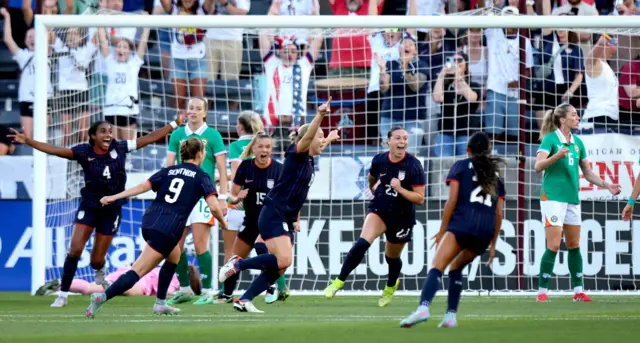 Avery Patterson celebrates scoring