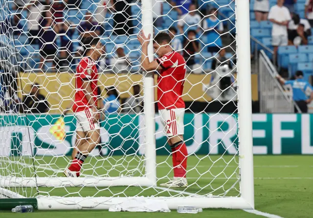 Benfica players look dejected