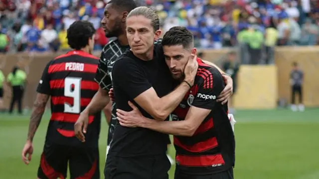 Filipe Luis, Head Coach of CR Flamengo, and Jorginho